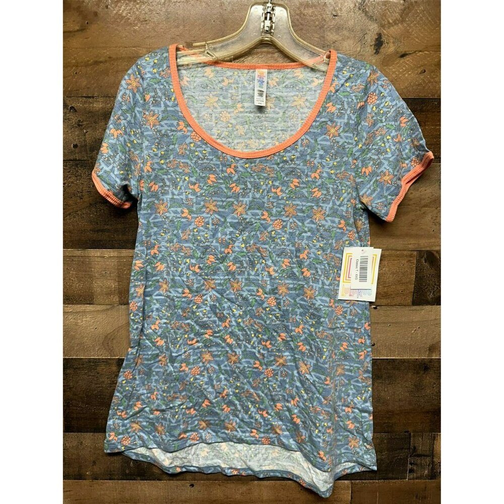 NWT Lula Roe Women's Classic T Floral T-Shirt Size XXS